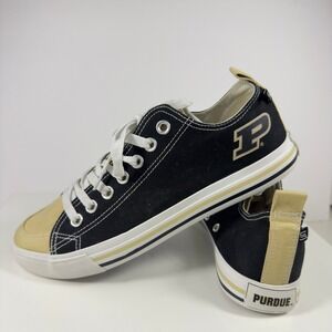 Skicks Purdue Boilermakers Low Top Canvas Sneakers Men 8 Women 10